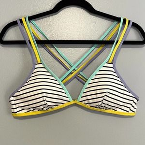 Victorias Secret VS Striped Strappy Triangle Bikini Swim Top Medium